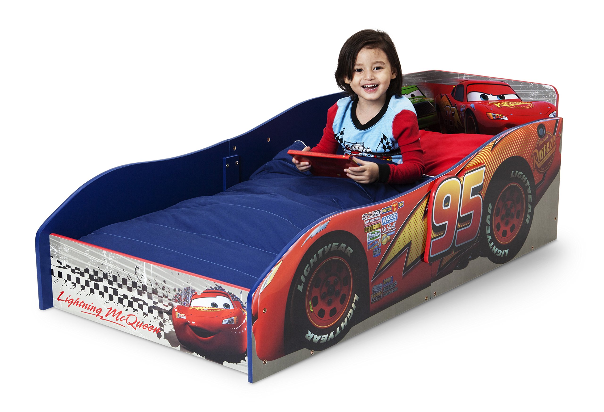 **Delta Children Disney/Pixar Cars Wood Toddler Bed with Serta Perfect Slumber Dual-Sided Crib Mattress – Bundle for Kids' Room & Nursery Decor**    *(Use Case: Perfect for toddlers transitioning from crib to bed, featuring fun Disney/Pixar Cars design and eco-friendly mattress for safe, comfortable sleep.)*