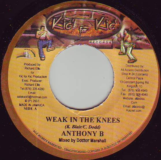 Anthony B & Admiral Tibet - Weak In The Knees / Every Man To A Woman - 7