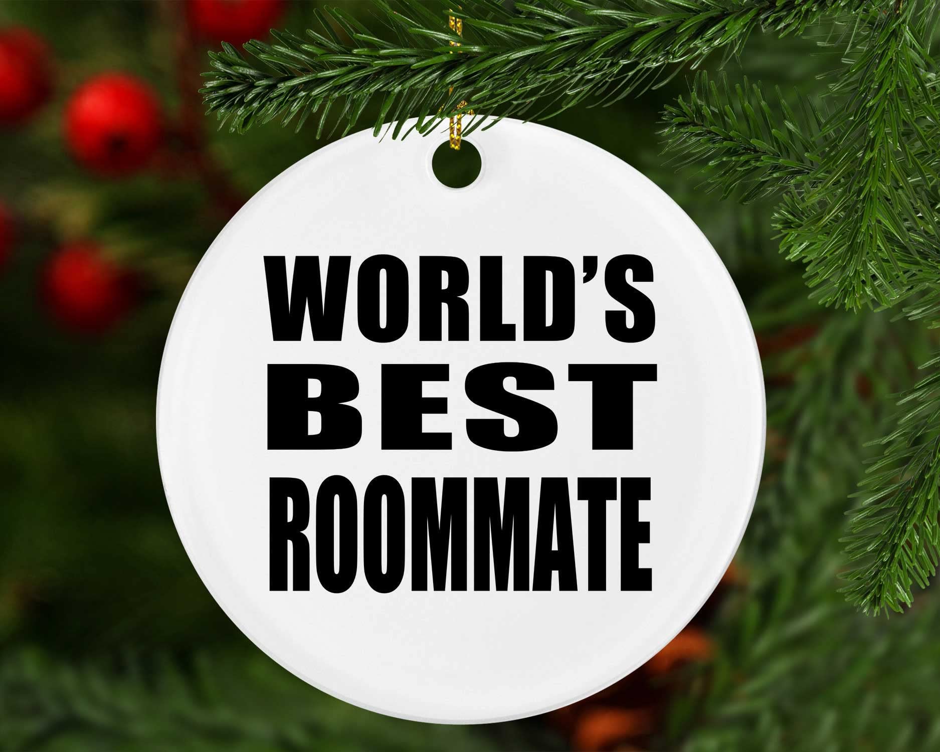 Christmas Tree Decorations - Circle Ornaments for Holiday Decor | Best Roommate Gift Ideas for Birthday, Anniversary, Valentine's Day, Mother's Day & Father's Day | Perfect Presents for Men, Women, Him, Her, Friends, Mom, Dad & Wife | Home Party Decor & Festive Gift Giving