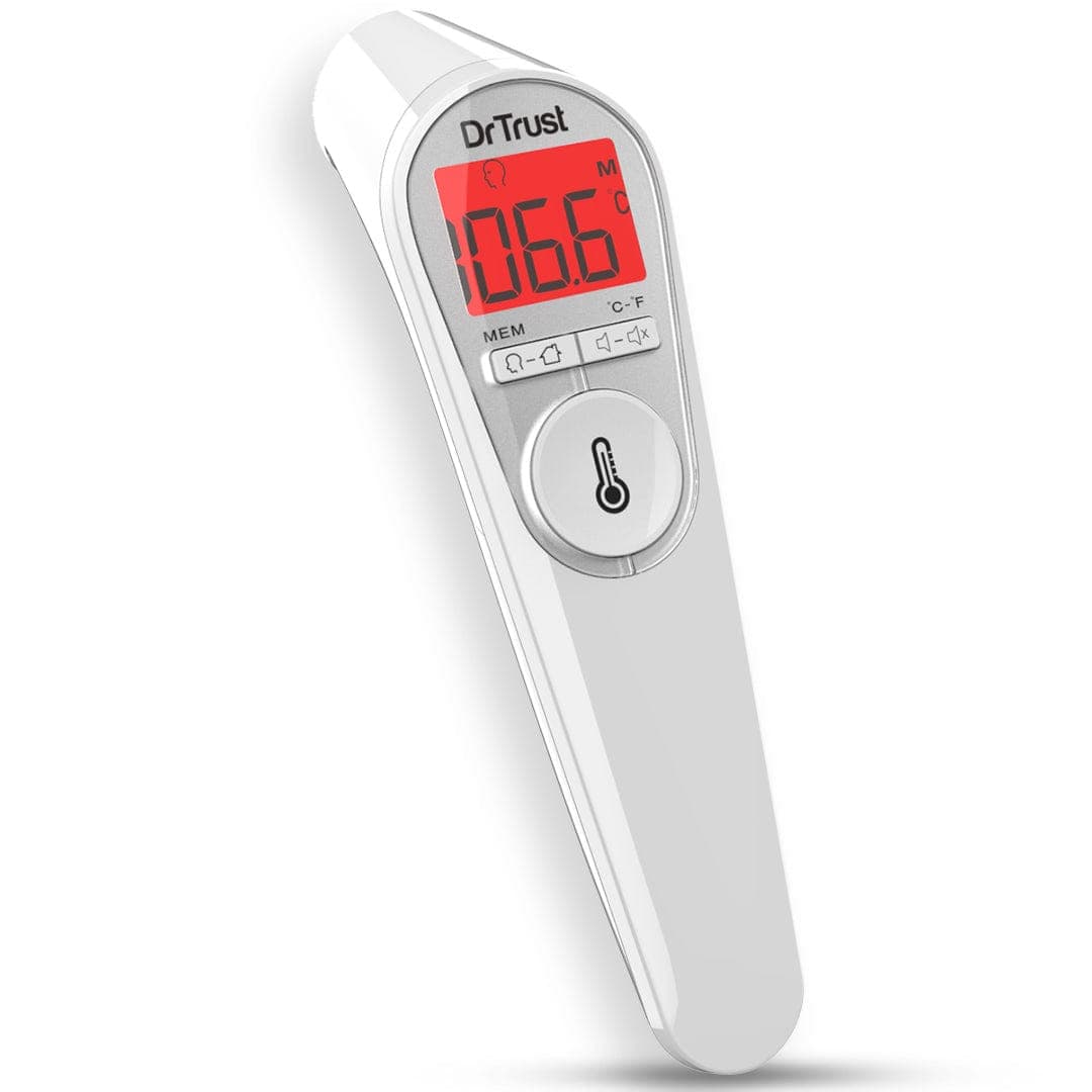 Dr Trust USA Non-Contact Infrared Thermometer 615 - Fast & Accurate Digital Forehead Thermometer for Adults, Kids, Babies - Perfect for Home, Office, Travel & Medical Use