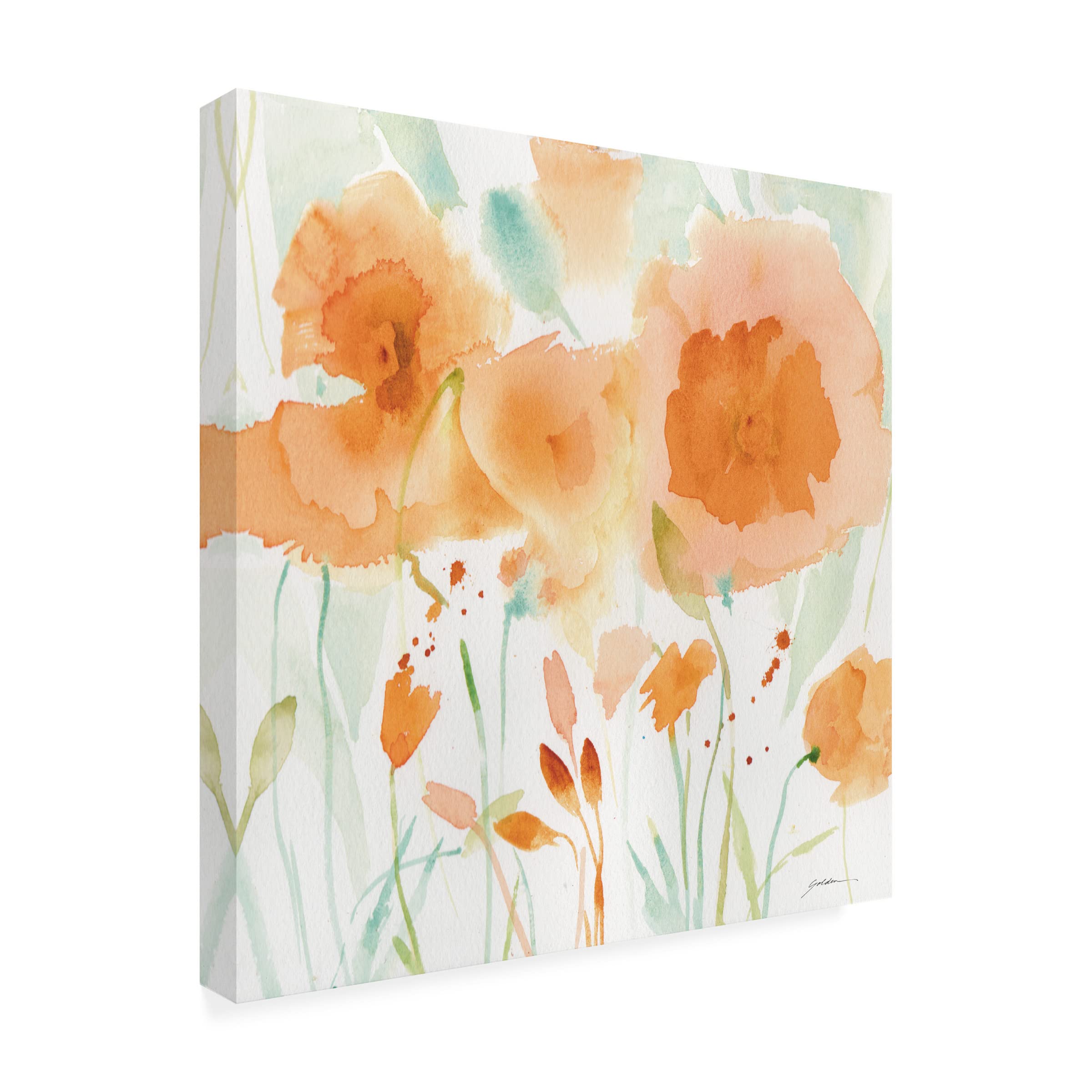Trademark Fine Art 'Tropicana' Canvas Wall Art by Sheila Golden - Tropical Beach Painting for Living Room, Bedroom & Office Decor