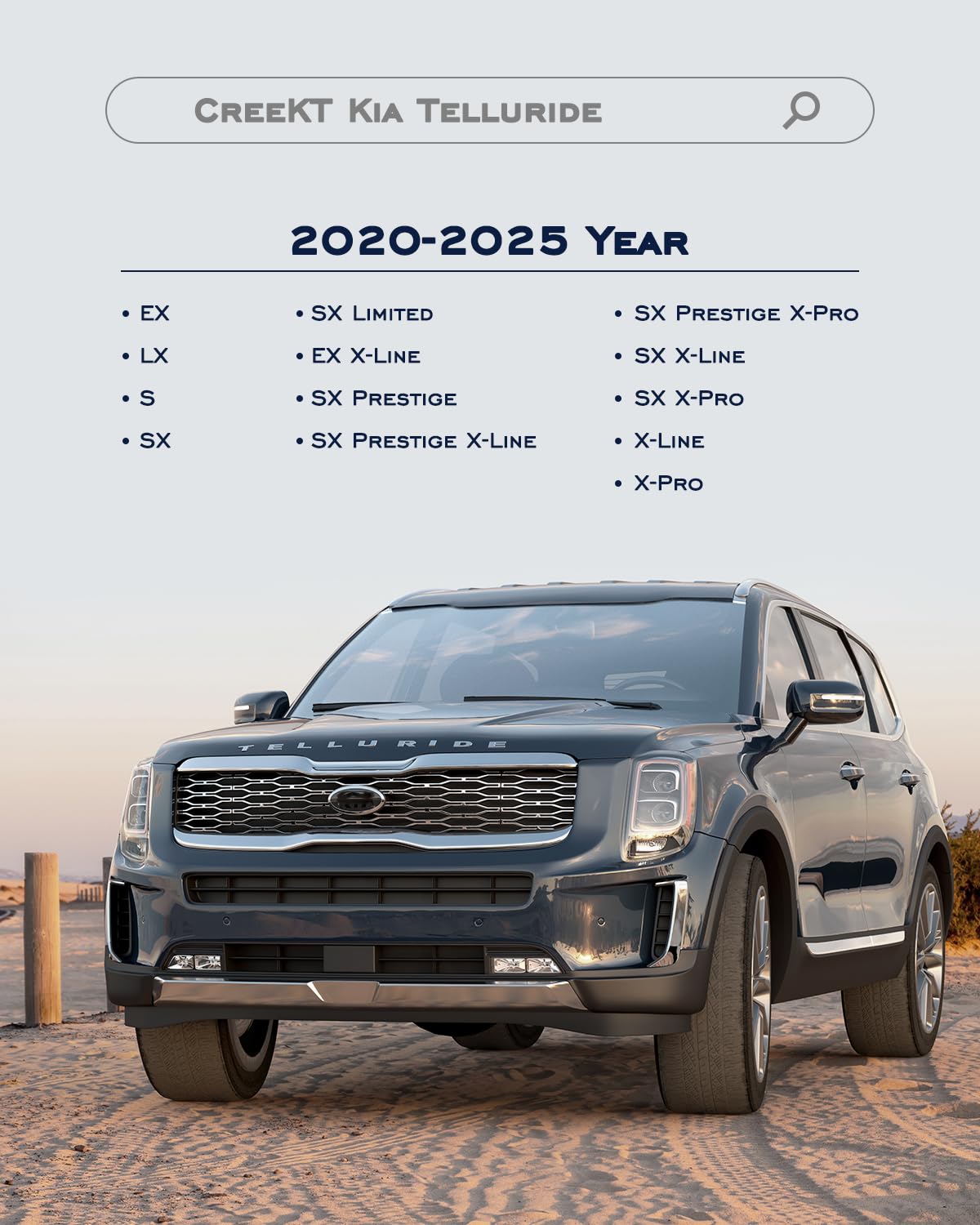 All-Weather Floor Mats for Kia Telluride 2020-2025 - Custom Fit Car Mats with Cargo Liner | Durable Trunk Mat Interior Accessories | Perfect for Road Trips, Family Travel & Outdoor Adventures