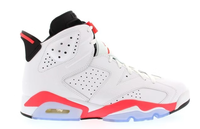 Air Jordan 6 Retro Infrared White (2014) - Men's Basketball Shoes for Streetwear & Sneaker Collection | Perfect for Casual Wear, Sports & Sneakerhead Fashion