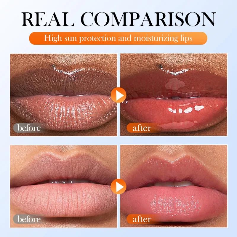 2PCS Sunscreen Lip Balm - Fast Dark Lip Lightener for Dry, Sunburned Lips - Makeup & Daily Care