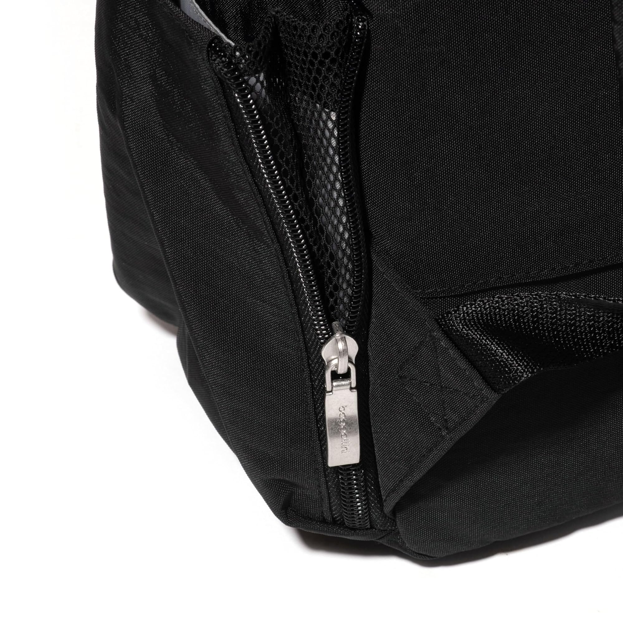 Baggallini Modern Excursion Backpack for Women & Men - Lightweight Travel Backpack with Multiple Pockets, Water-Resistant Black Daypack for Work, School, Hiking & Commuting