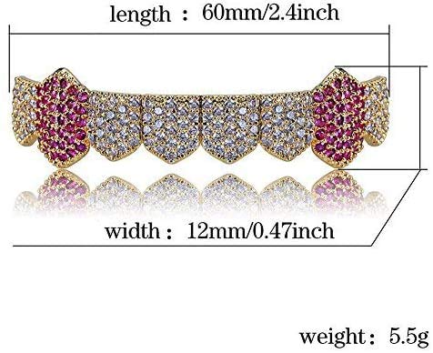 18K Gold Plated Hip Hop Grillz - 8 Top & 8 Bottom Teeth Custom Grill Set for Men & Women | Perfect for Rap Performances, Music Videos, and Party Accessories