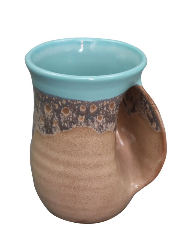 Island Oasis Right Hand Hand Warmer Mug - Insulated Travel Coffee Cup for Commuting, Camping & Outdoor Activities