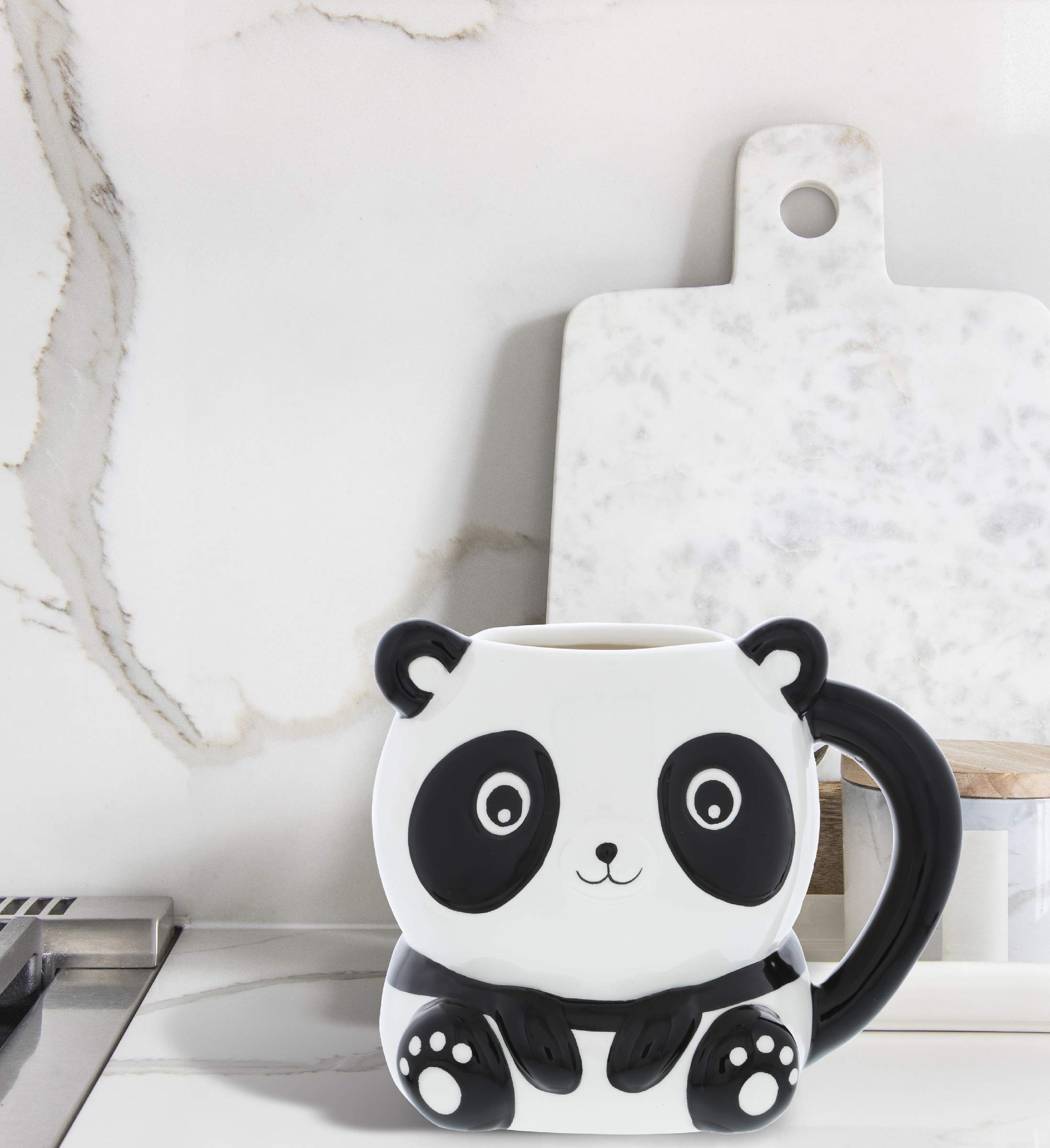 Cute Panda Coffee Mug for Women & Men - 17oz Ceramic Cup for Hot/Cold Drinks - Perfect Gift & Office Use