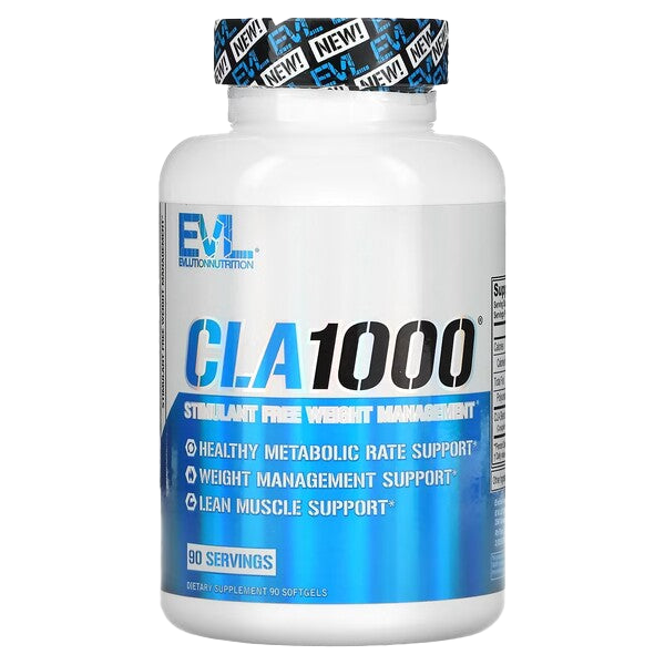EVLution Nutrition CLA 1000 - 90 Softgels for Weight Management & Fat Loss | Supports Lean Muscle Growth | Ideal for Fitness Enthusiasts & Bodybuilders