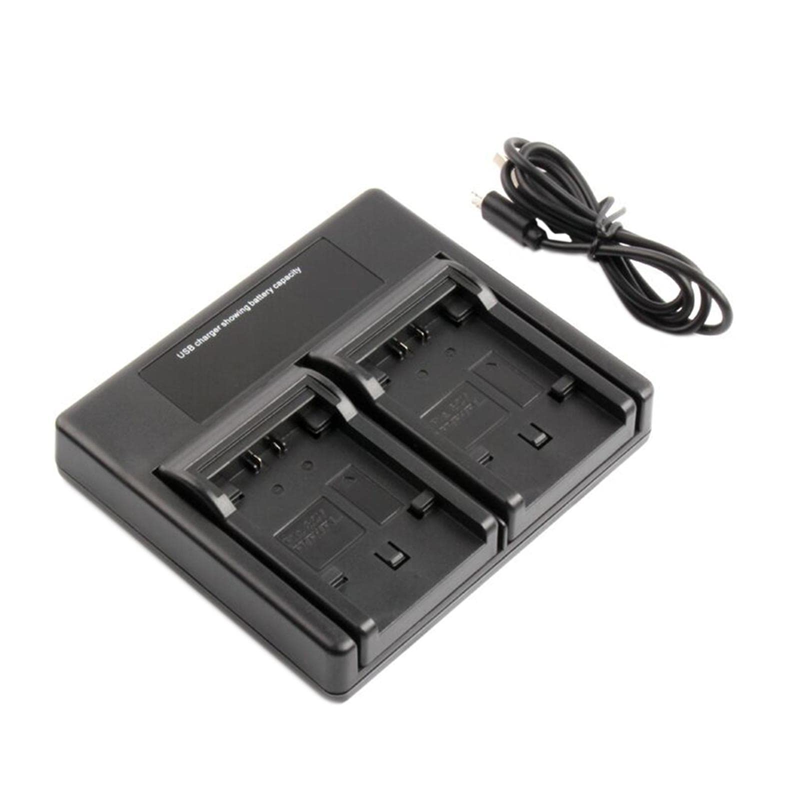 MERISHOPP® Dual Channel USB Digital Camera Battery Charger Stand for Sony NP-FV100 - Fast Charging for Photography & Videography