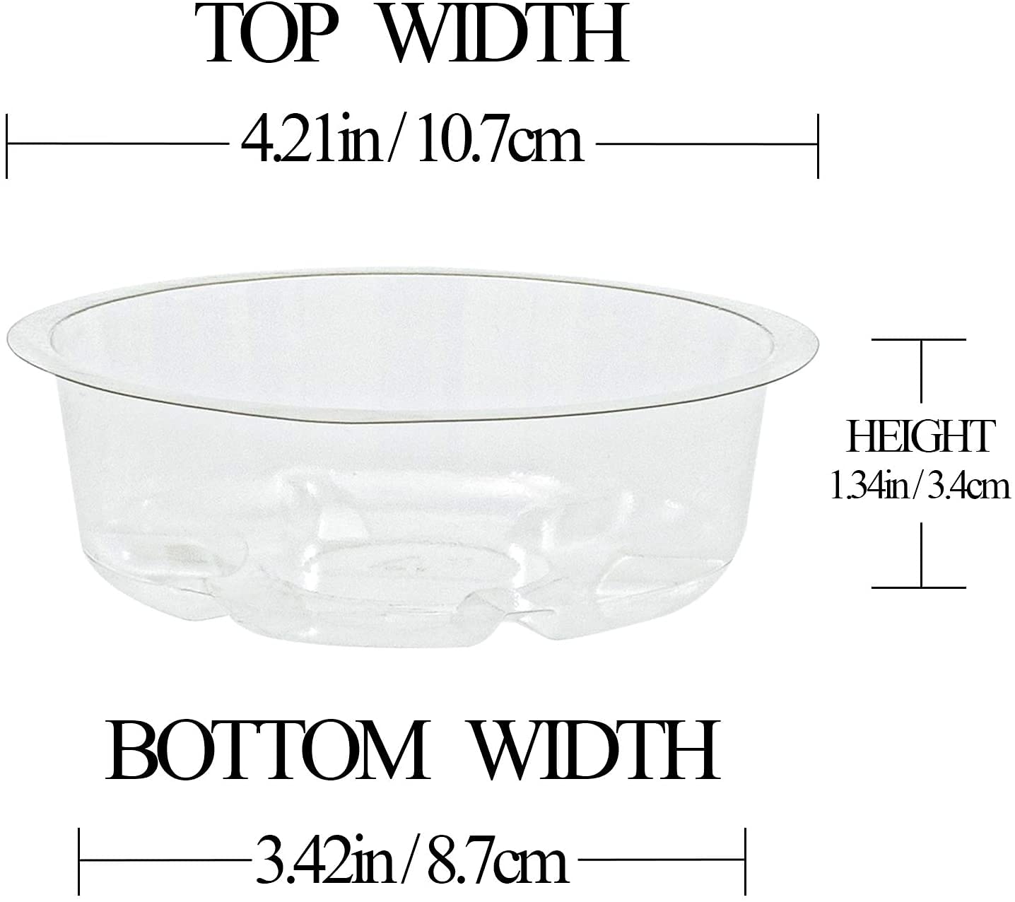 10 Pack Clear Plastic Plant Saucer Drip Trays - 4 Inch Flower Pot Drainage Catcher for Indoor/Outdoor Plants - Perfect for Potted Plants, Gardening, and Home Decor