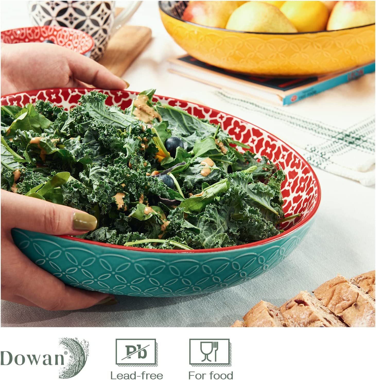 11.5 Inch Large Serving Platters Set of 2 - Perfect for Dinner Parties, Buffets & Holiday Entertaining