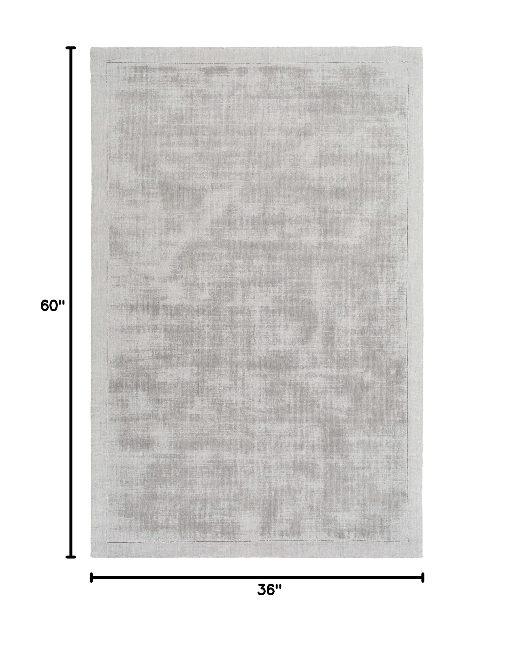 Premium Hauteloom Niota Area Rug for Living Room & Bedroom - Solid Green with Border Design - 3' x 5' - Soft & Durable - Perfect for Home Decor, Cozy Spaces, and High-Traffic Areas