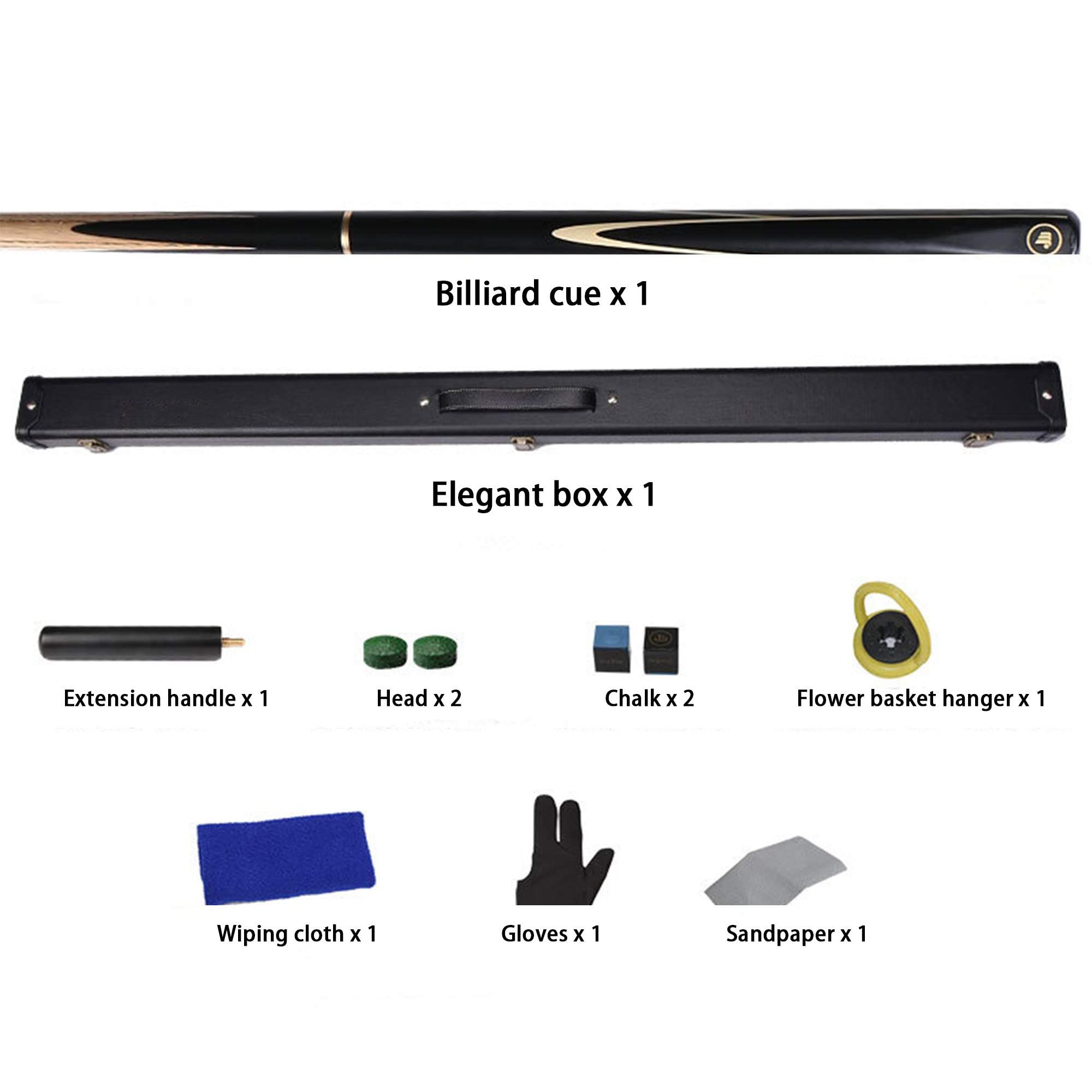 **57 Inch 19 Oz Professional Pool Cue Stick with 2X 10mm Cue Tips - Snooker & 8-Ball Billiard Stick for Home, Bar, or Game Room - Includes Elegant Case & Extension - Perfect for Casual Play, Tournaments, and Gifts**