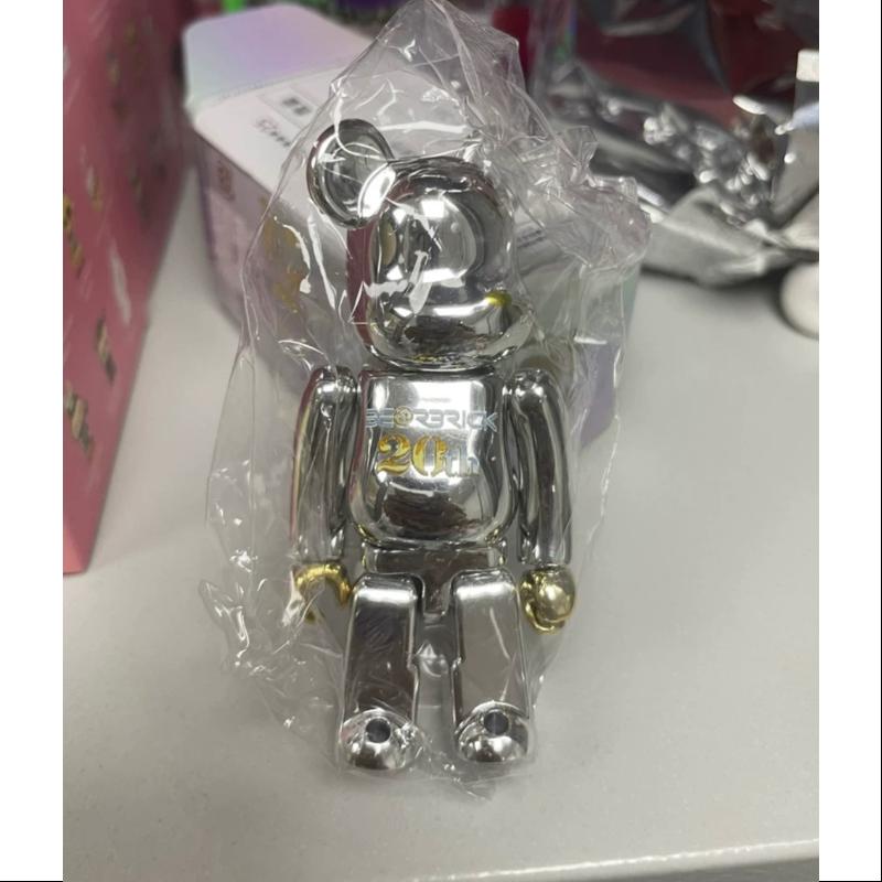 Bearbrick Series 42 SUPER Secret Sorayama Hajime 20th Anniversary 100% Silver Collectible Figure - Perfect for Anime Fans, Art Collectors & Home Decor Display