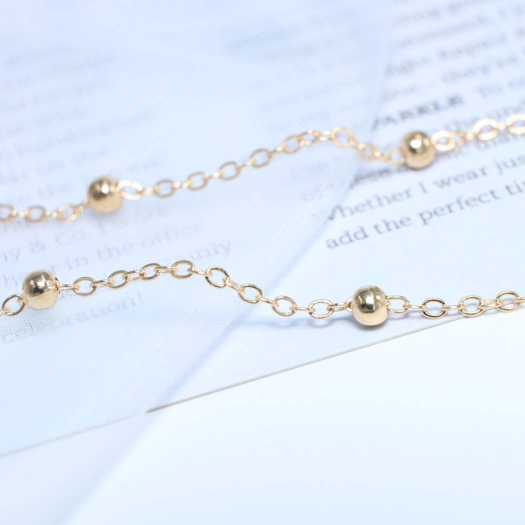 Boho Layered Necklace for Women - Gold Crescent Moon & Double Horn Pendant Beaded Choker Clavicle Chain Jewelry - Perfect for Festival, Party & Everyday Boho Style Outfits