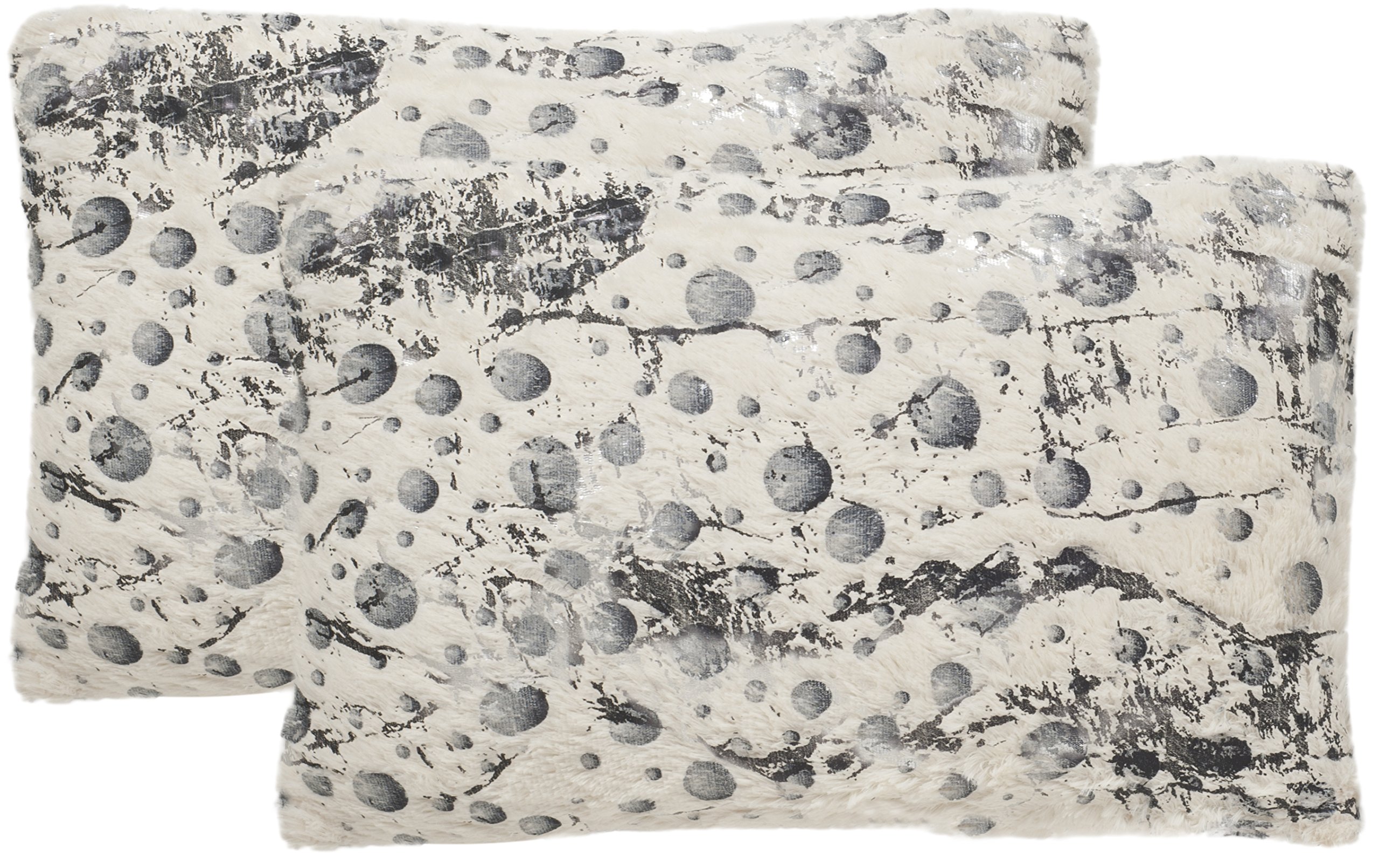 SAFAVIEH Nars Throw Pillows Set of 2 - 12x20 Inches Decorative Cushion Covers - Soft White Pillow for Sofa, Bed, Living Room & Home Decor