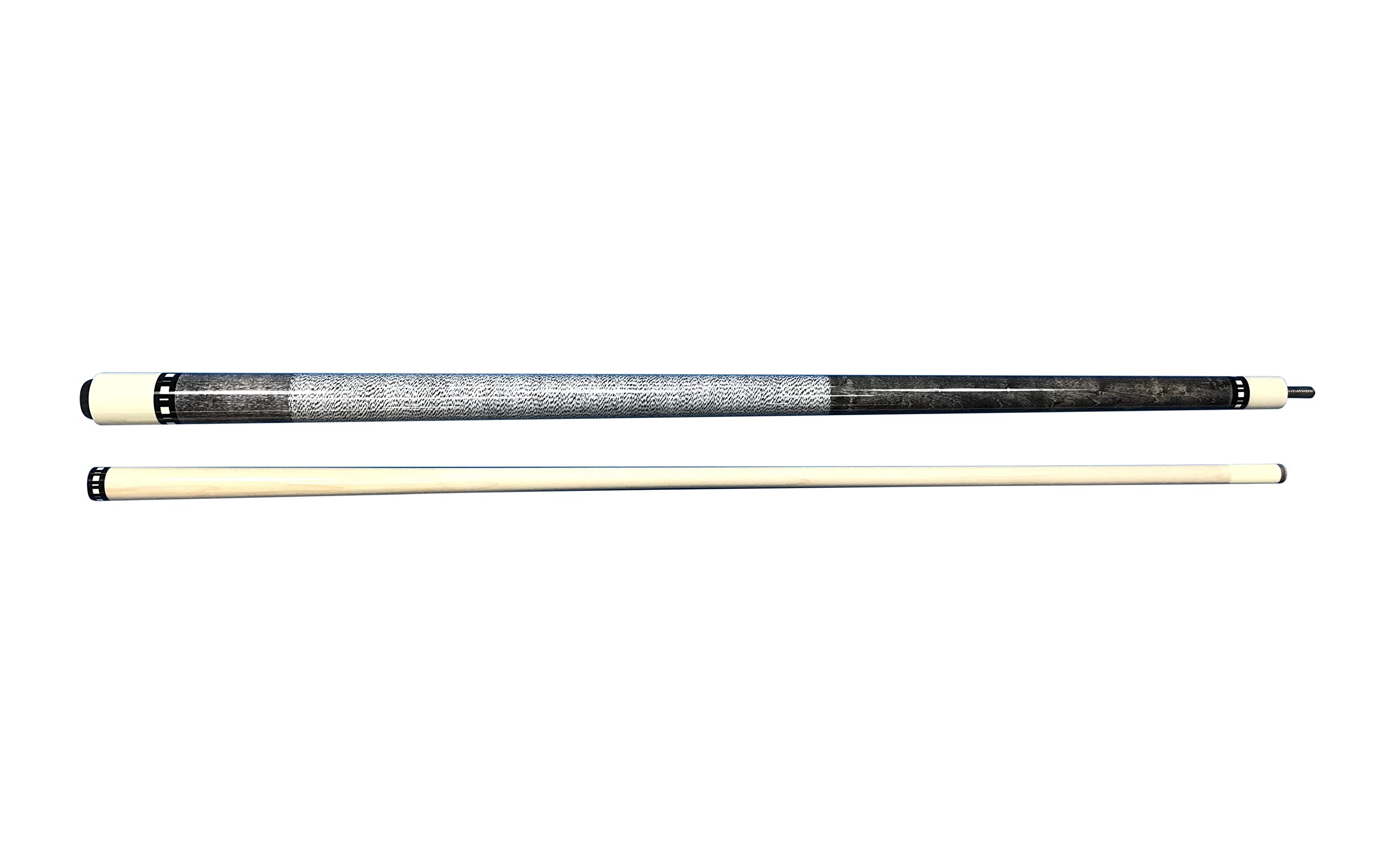 Meucci SB1-S Handcrafted Smoke Grey Stain Pool Cue Stick with Hard Case - Perfect for Professional Tournaments and Home Game Rooms