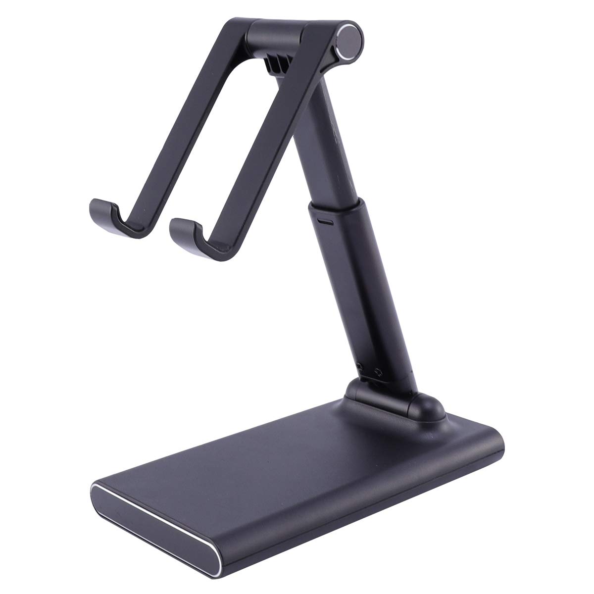 IFUNDOM Adjustable Foldable Phone Stand - Universal Desktop Mobile Phone Holder for iPhone, Samsung, iPad - Portable & Lightweight (Black) | Perfect for Watching Videos, Video Calls, and Hands-Free Use at Home, Office, or Travel