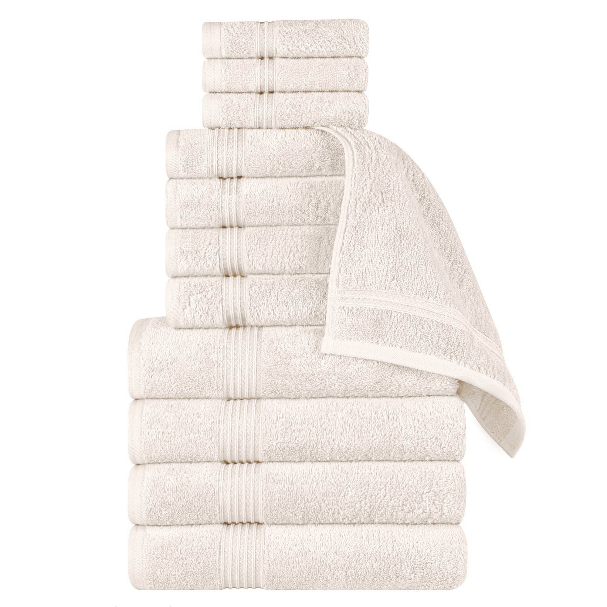 Premium 12-Piece Egyptian Cotton Towel Set - Ultra Soft, Highly Absorbent Bath Towels for Spa, Hotel & Luxury Home Use