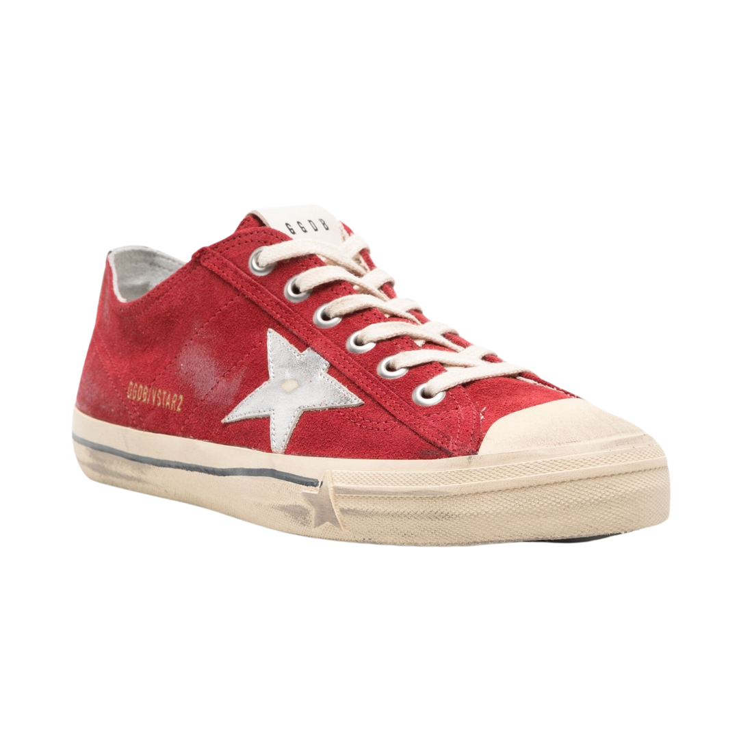 Red Suede V Star Shoes for Women - Comfortable & Stylish Sneakers for Walking, Running & Casual Wear