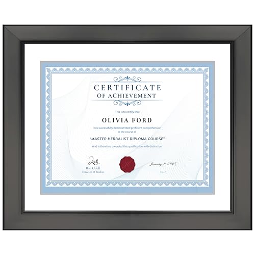Black Frame With White on Silver Double Mat