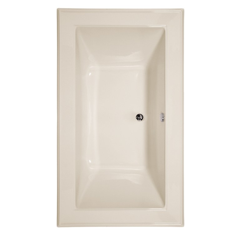 Air Tub Designer Collection Angel Drop In Bone Rectangle 8 Jet Acrylic Bathtub - 72 x 42 x 22 Inch - Luxury Freestanding Soaking Tub for Spa, Bathroom Relaxation & Modern Home Decor