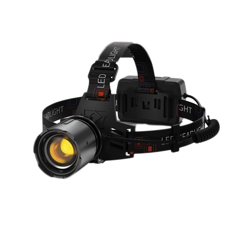 TONPOP Rechargeable LED Headlamp - 1000 Lumen Bright Headlight for Outdoor Activities, Camping, Hiking, Night Fishing & Mining - Waterproof Head Mounted Flashlight with Long Battery Life (White Light) - Perfect for Emergency Situations and Power Outages