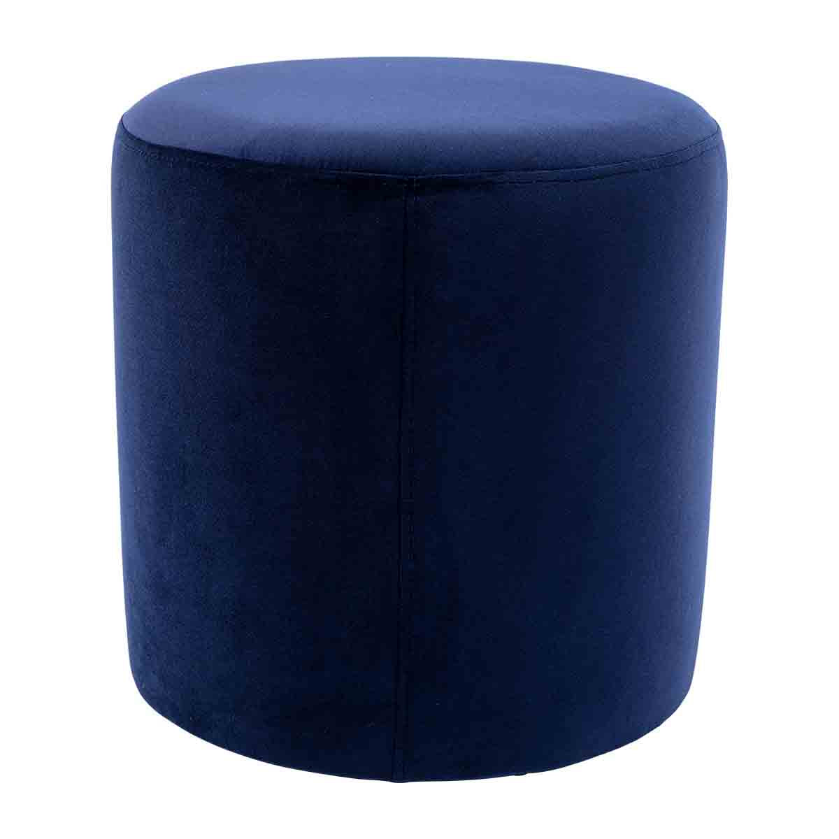 Juliette Velvet Ottoman Stool 16 Inch Round Footrest Pouf - Perfect for Living Room, Bedroom, or Nursery Decor