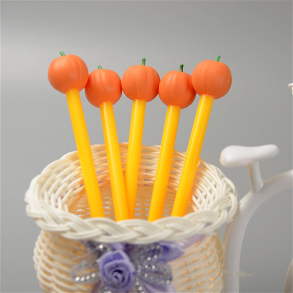 Halloween Pumpkin Gel Pens - Cute Kawaii Gel Ink Pens for School & Office, Fun Stationery Supplies for Girls & Kids (12-Pack) - Perfect for Halloween Party Favors, School Projects & Gift Giving