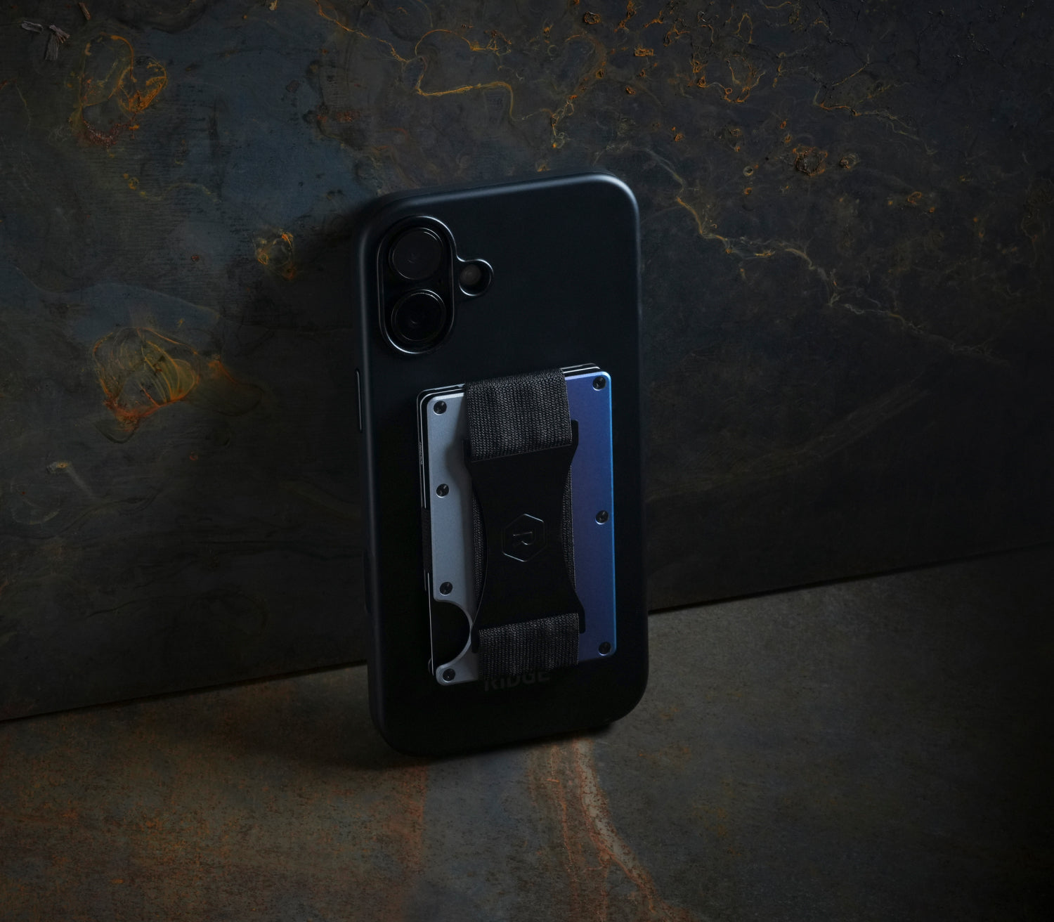 Ridge Wallet for MagSafe - Slim RFID Blocking Minimalist Wallet - Burnt Titanium - Perfect for Everyday Carry & Travel Accessories