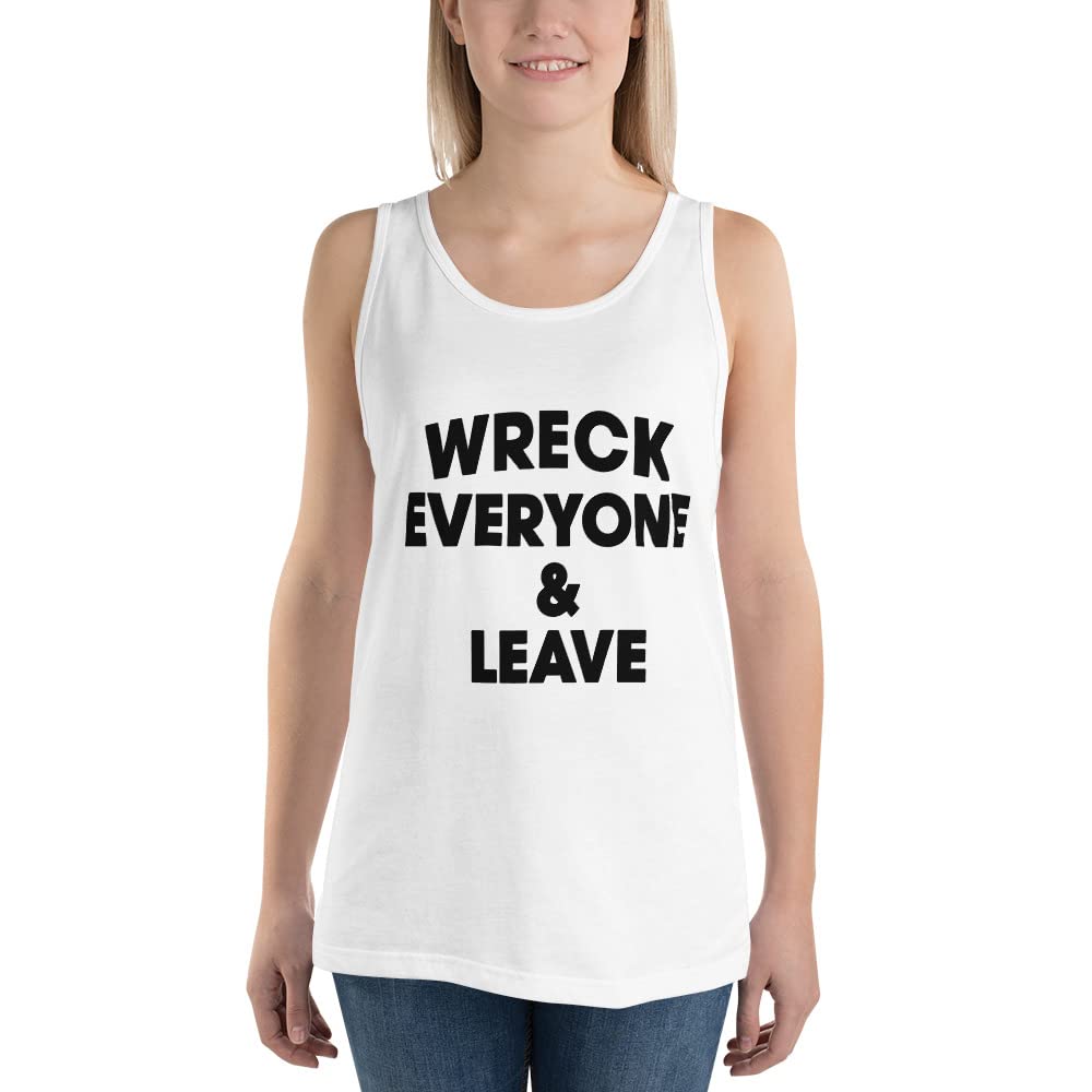 Funny Wrestling Fan Unisex Tank Top - Wreck Everyone Slogan - Perfect for WWE Events, Gym Workouts & Casual Wear