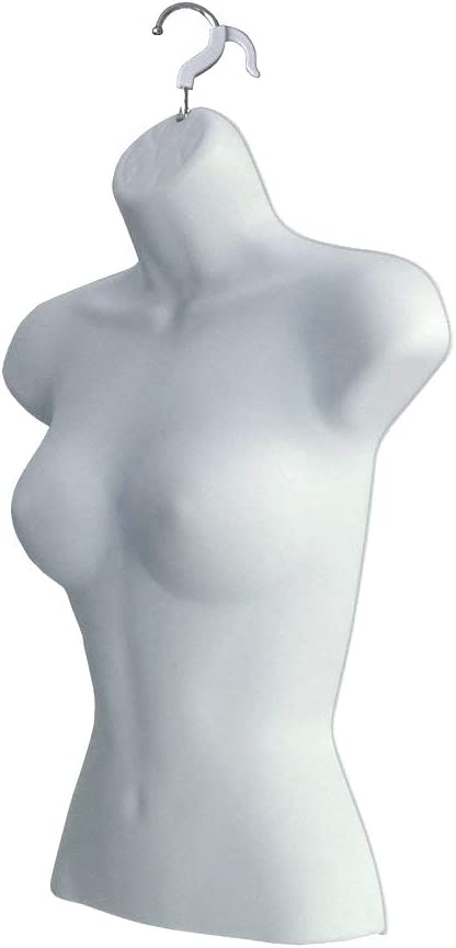 Female Torso Mannequin Display Form (Waist-Length) - Perfect for Small & Medium Size Clothing, Dresses, and Fashion Design - Ideal for Boutiques, Tailors, and DIY Sewing Projects
