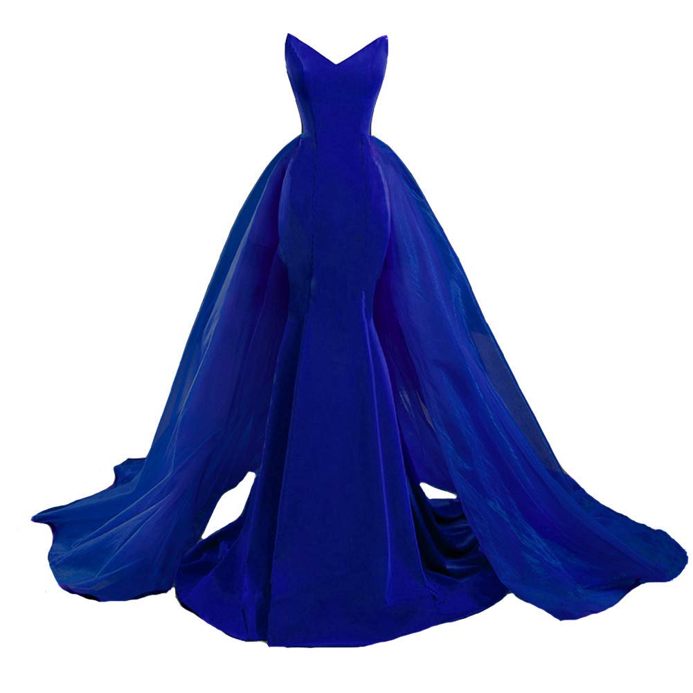 Elegant Mermaid Prom Dresses for Women - V-Neck Long Formal Evening Gowns with Train - Perfect for Homecoming, Quinceañera & Black Tie Events