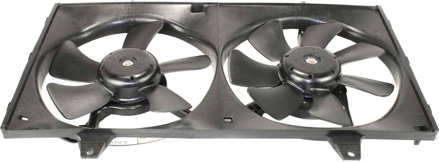 Go-Parts - Replacement Radiator Fan Assembly for 1995-1999 Nissan Maxima (Fits 1997 & 1998 Models) | Dual Fan Cooling System | Perfect for Engine Overheating Prevention & Summer Driving