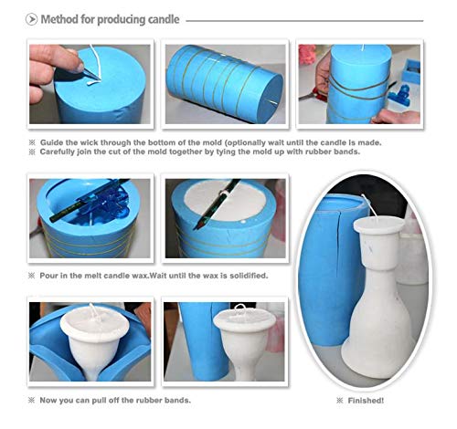 3D Wolf Cylinder Candle Mold - Silicone Soap & Candle Making Mold for Polymer Clay, Resin Crafts - DIY Handmade Candle & Soap Molds for Home Decor, Wedding Favors, Halloween & Christmas Gifts