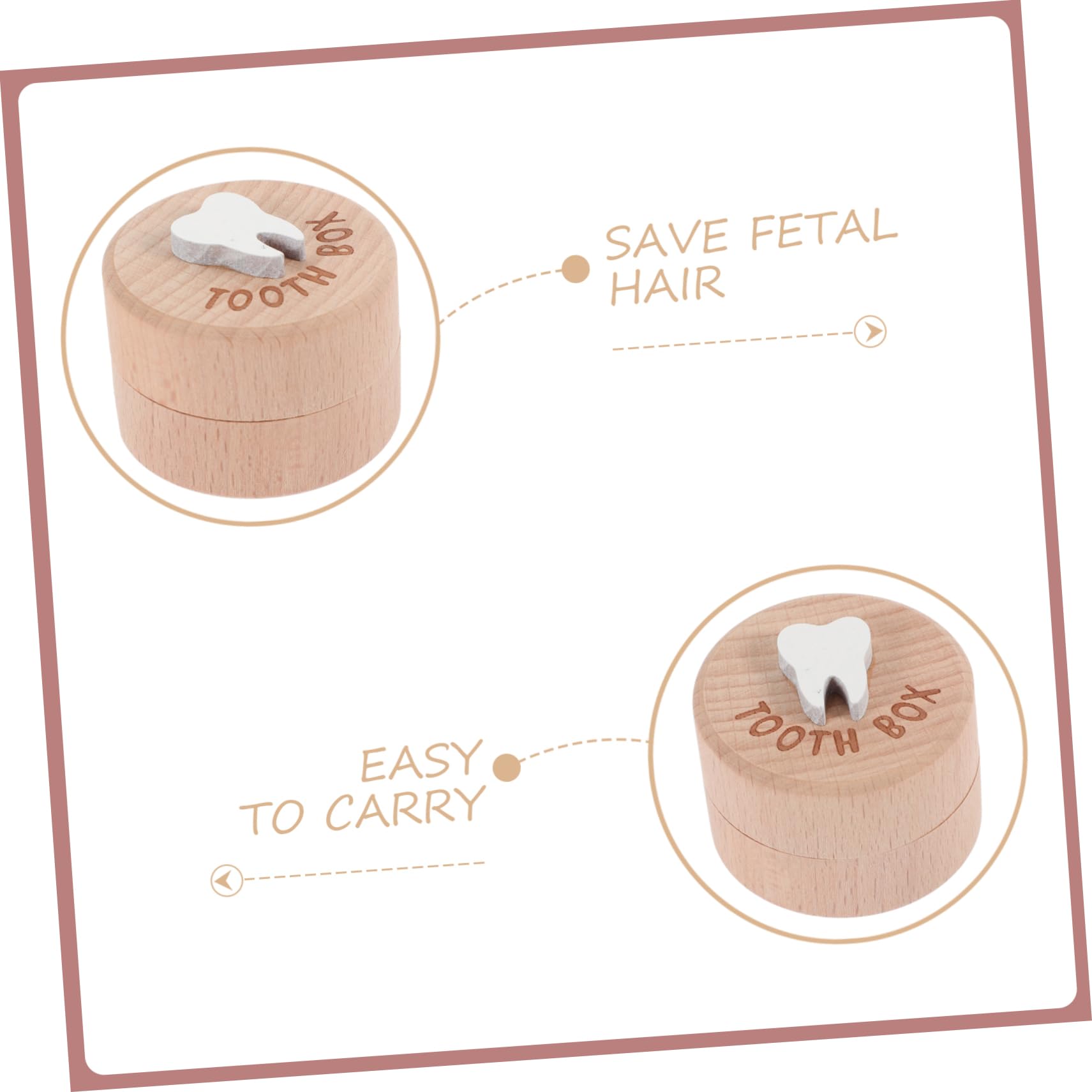 ABOOFAN First Tooth Keepsake Box - Baby Tooth Holder & Storage Container for Lost Teeth - Perfect for Baby's First Tooth, Tooth Fairy Gifts, and Childhood Memories (Pink) - Ideal for Parents, Grandparents, and Tooth Fairy Traditions