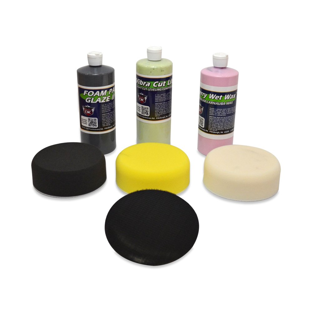 Car Polish & Buffing Pad Kit - Single-Sided Auto Detailing Supplies for Professional Car Waxing & Paint Correction