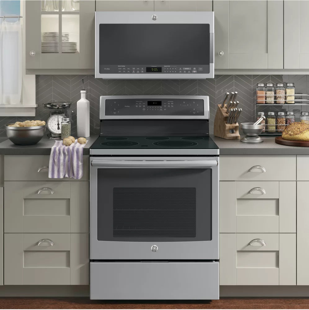 GE Profile PVM9005SJSS 30-Inch Over-The-Range Microwave Oven with Sensor Cooking, Stainless Steel Finish - Perfect for Modern Kitchens, Small Spaces & Quick Meal Prep