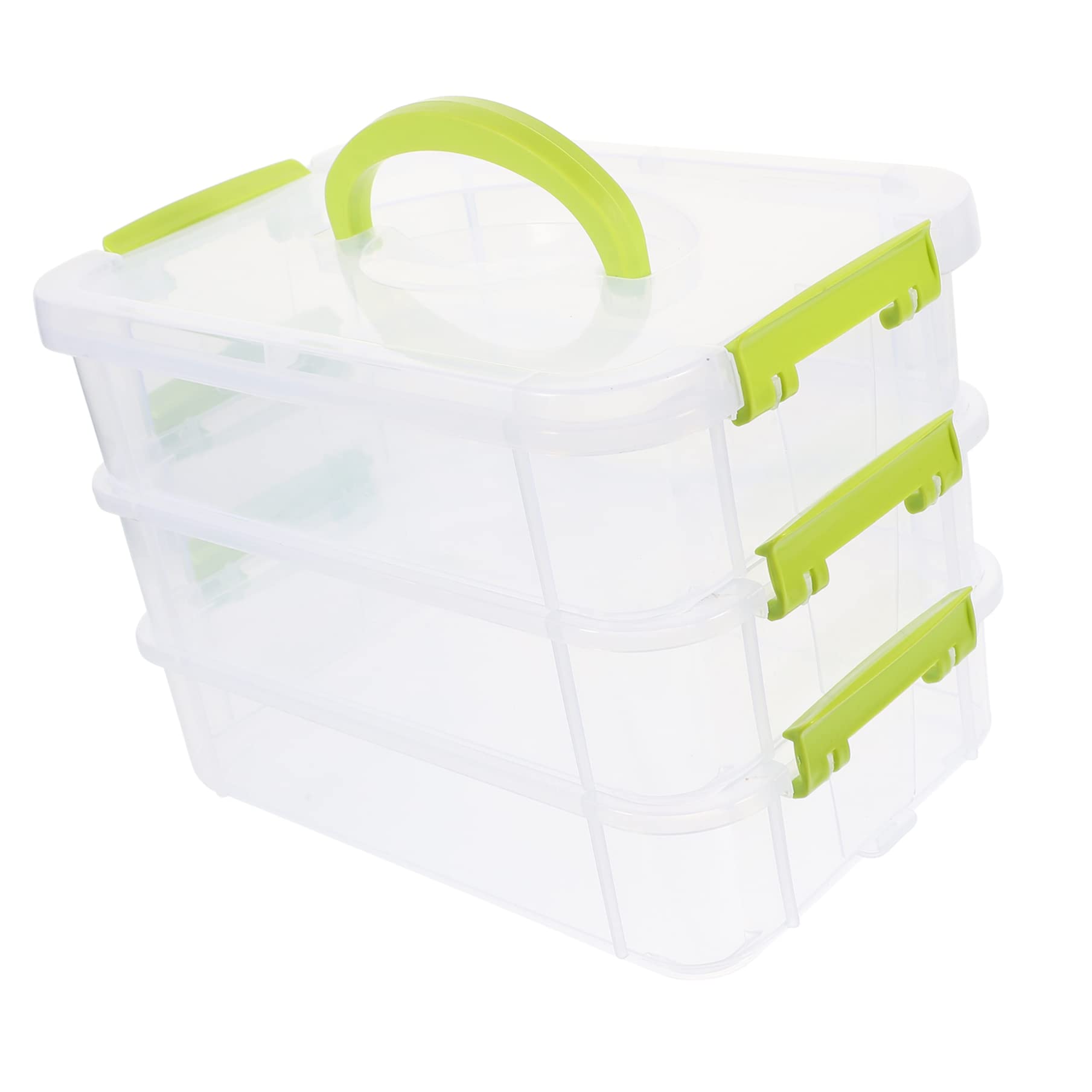 STOBAZA Clear Plastic Stackable Craft Storage Containers with Lids - Organize Beads, Jewelry, Puzzles, Office & Art Supplies - Perfect for DIY Crafts, Home Organization & Pet Accessories Storage