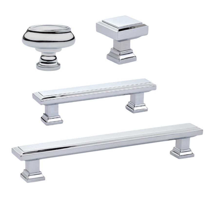 Polished Chrome Cabinet Knobs & Drawer Pulls - Modern Kitchen & Bathroom Hardware for Cabinets, Dressers, Furniture - Durable & Stylish Home Upgrade