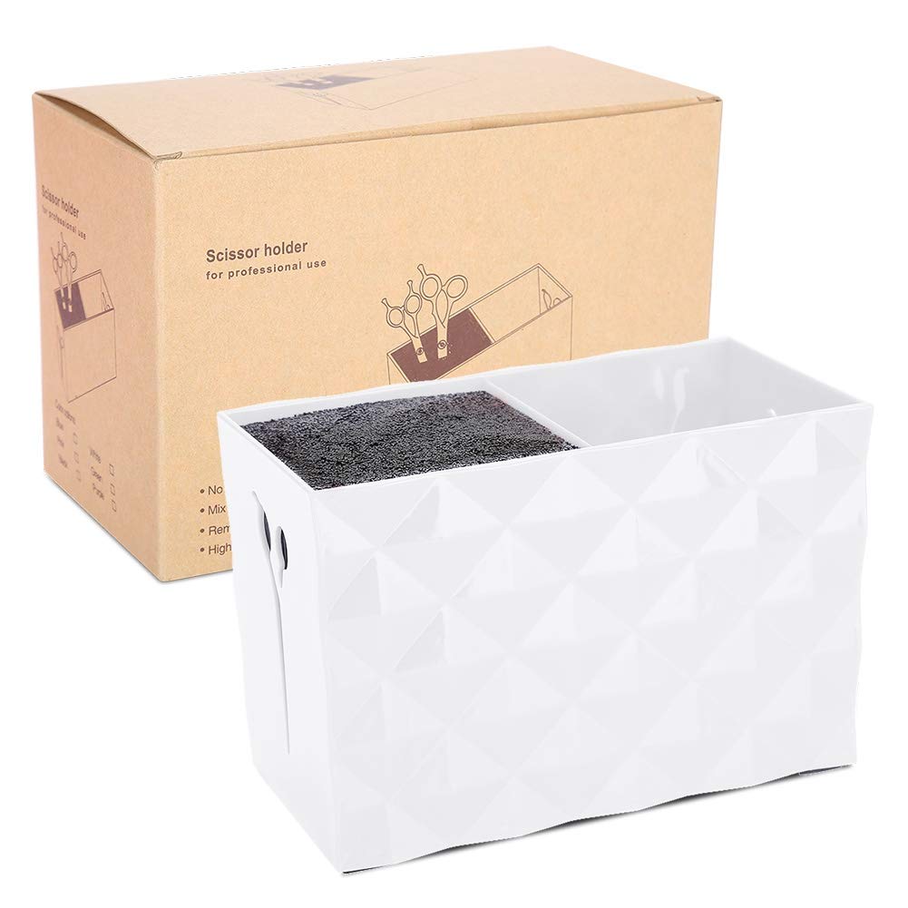 Barber Storage Box - Lightweight Hairdressing Tool Organizer for Home & Salon Use (White)