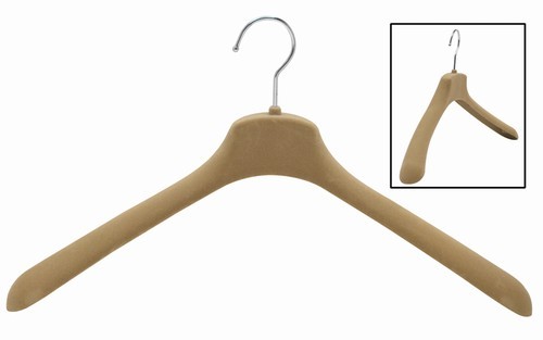 SlimLine Wide Shoulder Camel Coat Hanger - Premium Wooden Clothes Hanger for Jackets, Coats & Suits - Perfect for Closet Organization & Wardrobe Storage