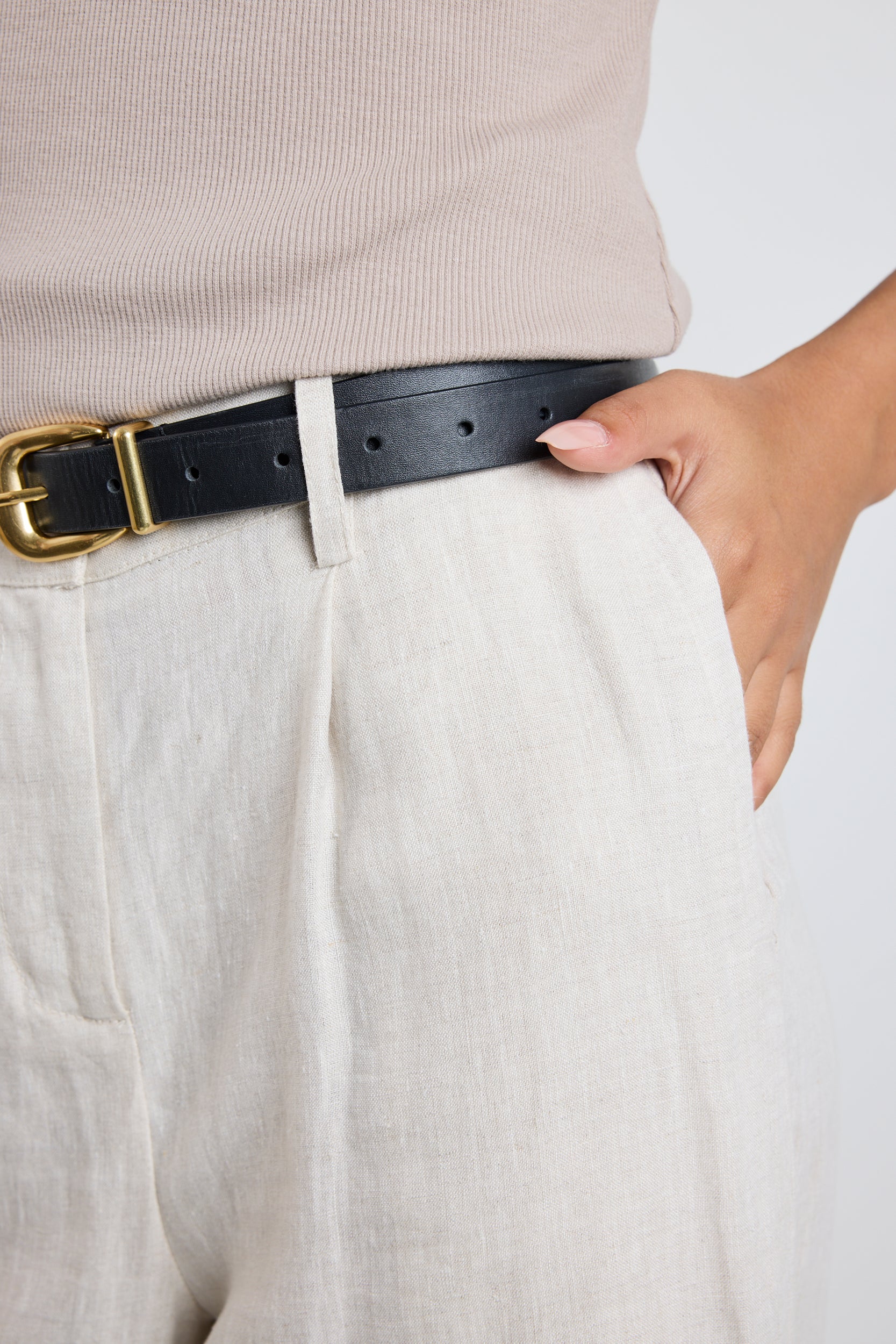 Bestow Natural Linen Elastic Waist Wide Leg Pants for Women - Comfortable Summer Lounge & Casual Wear