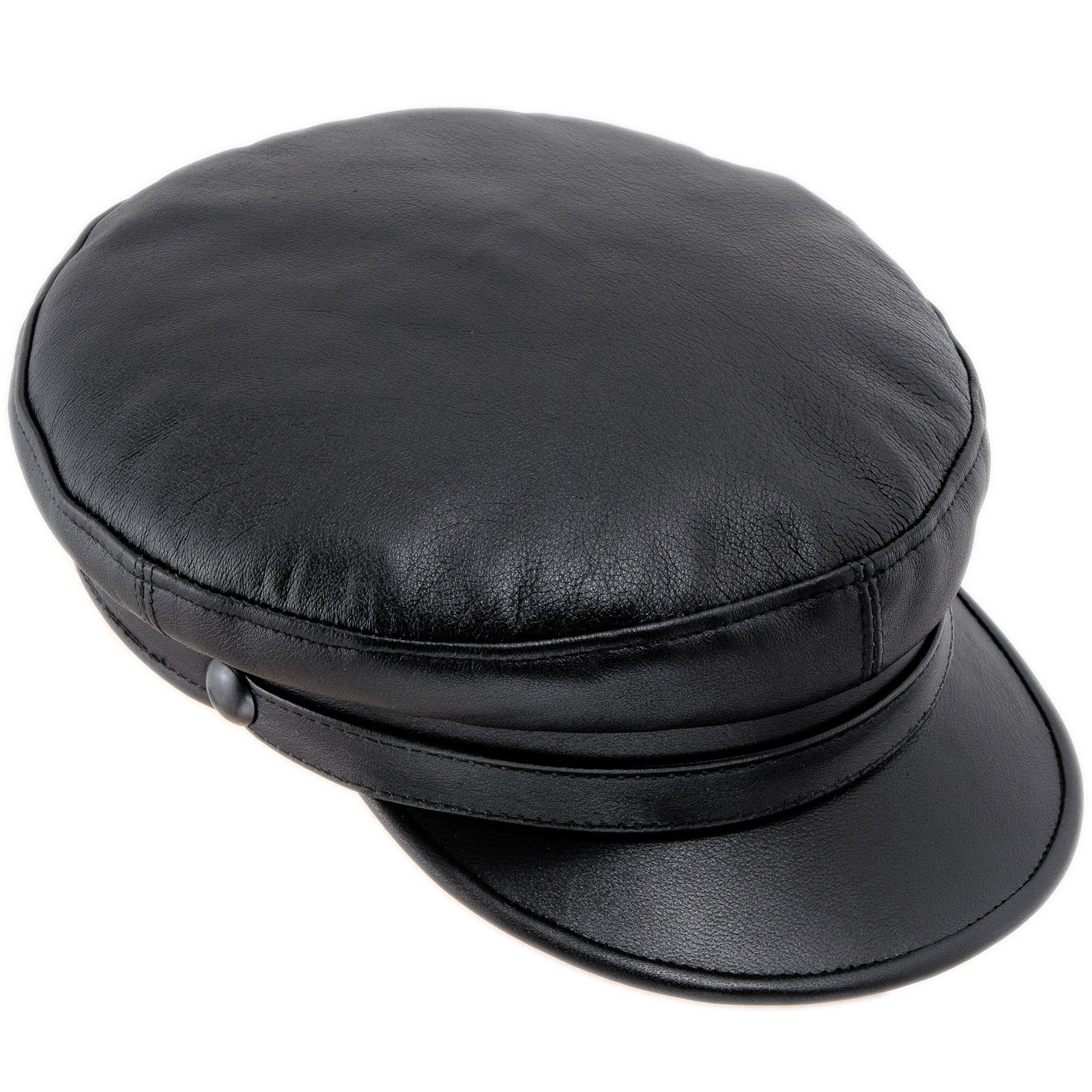 Sterkowski Genuine Leather Trawler Hat for Men - Waterproof & Durable Fishing Cap for Outdoor Adventures, Hiking, and Travel