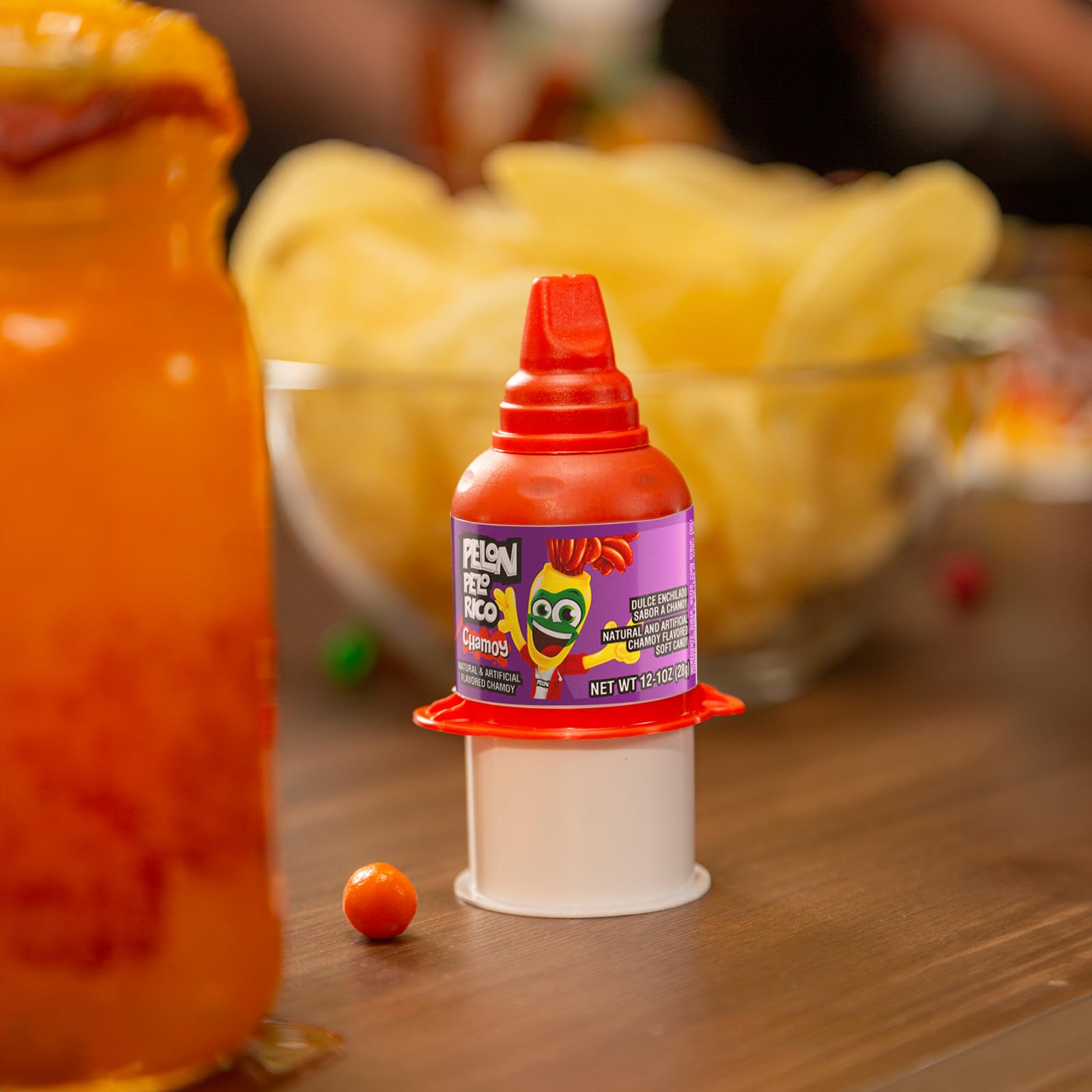 Pelon Pelo Rico Chamoy Candy - 1 oz Pack of 12 | Tangy Tamarind & Chamoy Flavored Mexican Candy | Perfect for Parties, Snacking & Gifts