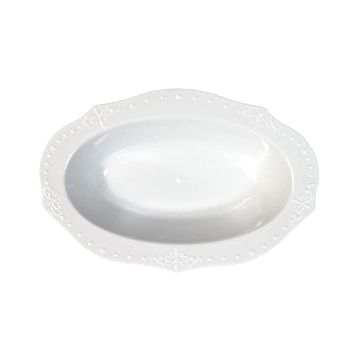 200-Pack Antique White 5 Oz Plastic Oval Dessert Bowls for Parties, Ice Cream, Salads & Snacks – Bulk Disposable Serving Bowls
