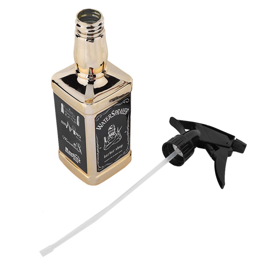 Professional Barber Spray Bottle - ABS Material, Comfortable Grip for Salon & Home Use - Perfect for Hair Styling, Gardening & Cleaning (Gold)
