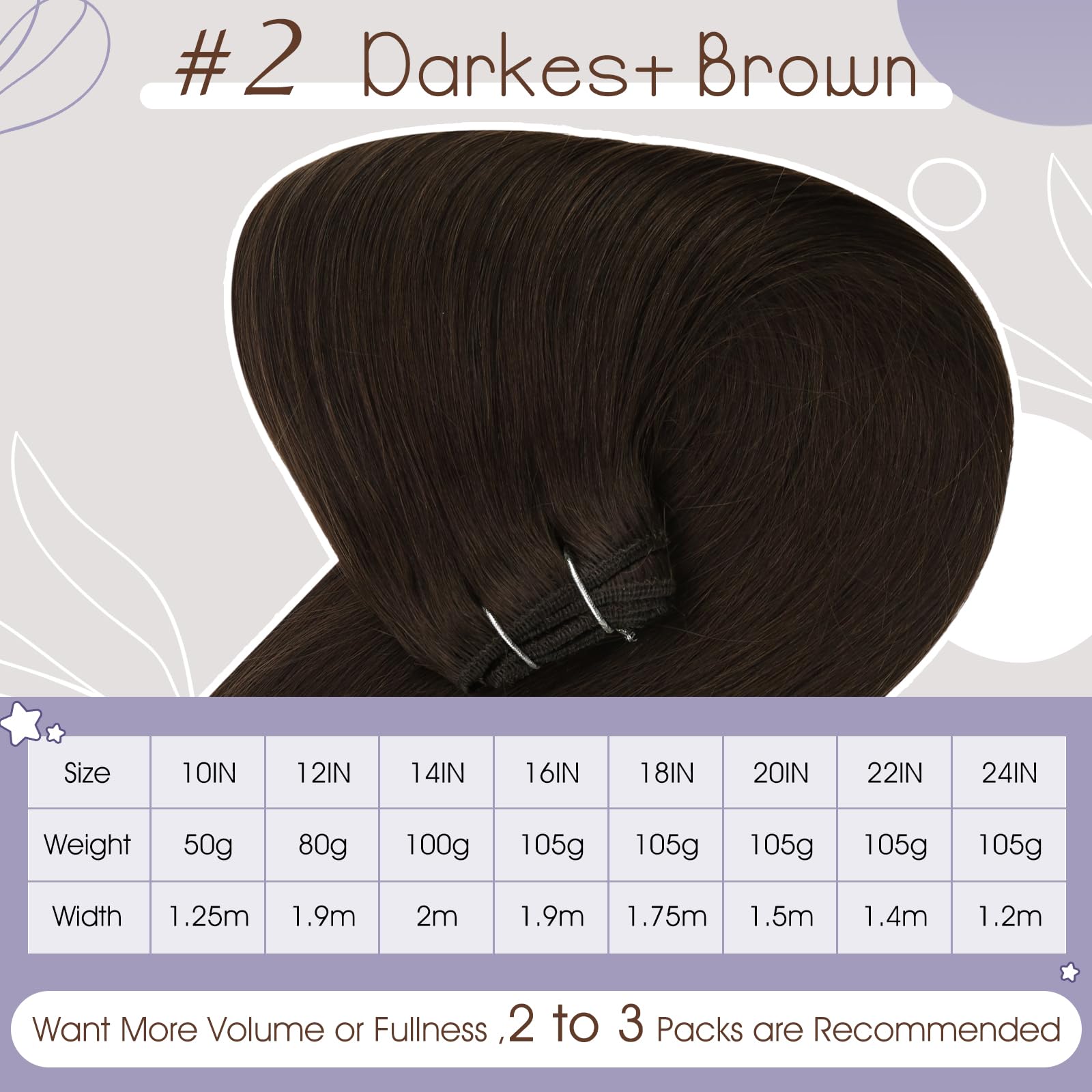 Premium Full Shine Brown Weft Hair Extensions - 100% Real Remy Human Hair Bundles & Dark Brown Clip-Ins for Natural Volume & Length | Perfect for Daily Wear, Parties & Special Occasions