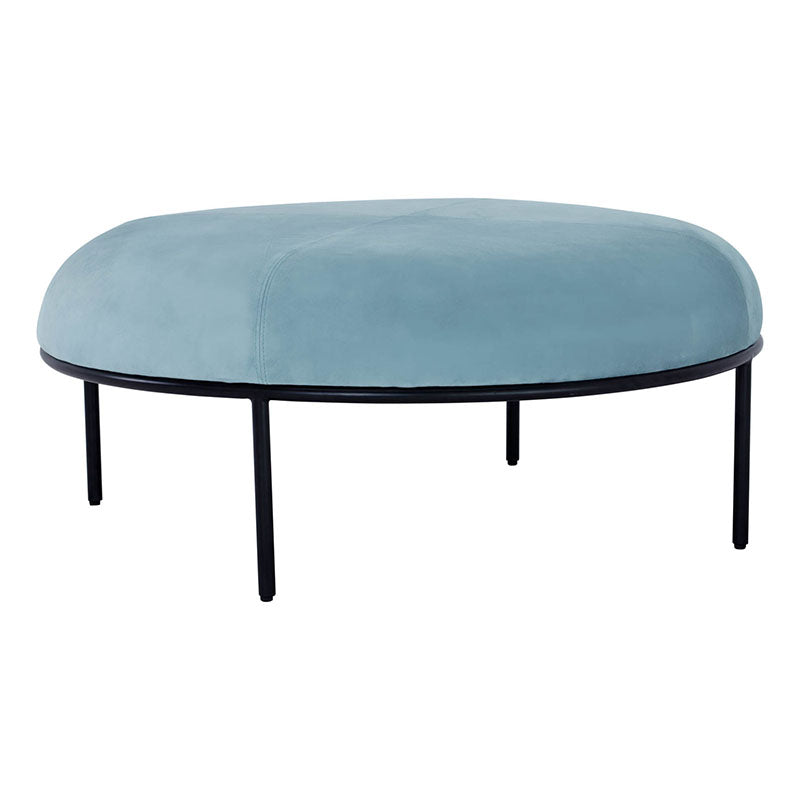 VAMOS 98cm Round Footstool in Jade Green – Versatile Ottoman for Living Room, Bedroom, or Nursery Decor